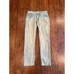 Laguna Beach Jean Co. Women’s Acid Wash Skull Studded Low Waist Straight Size 31